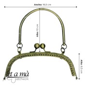 Cierre monedero con asa oro